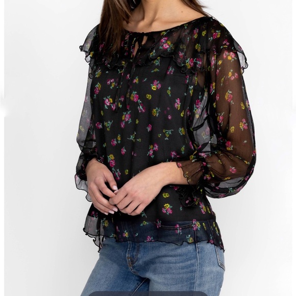 Johnny Was silk Blouse NEW - Picture 5 of 10